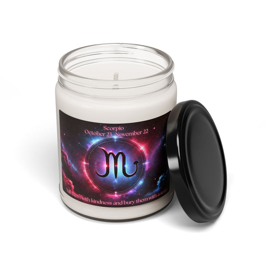 Scorpio Zodiac Scented Soy Candle - 9oz - "Tell Them with Kindness"