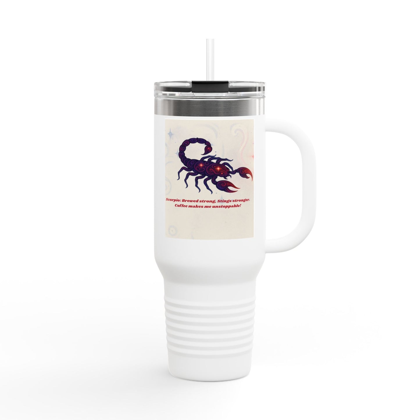 Scorpio Insulated Travel Mug - 40oz Coffee Tumbler with Motivational Quote