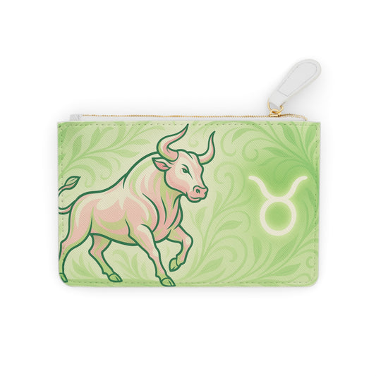 Taurus Mini Clutch Bag, Zodiac Accessories, Astrology Gift, Floral Wallet, Celestial Fashion, Horoscope Clutch
