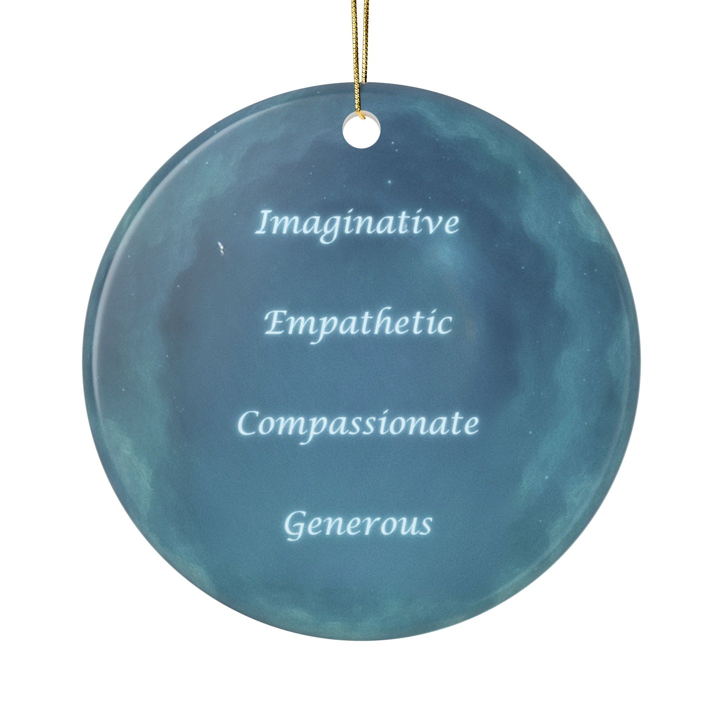 Pisces Ceramic Ornaments - Double-Sided Print for Astrology Lovers
