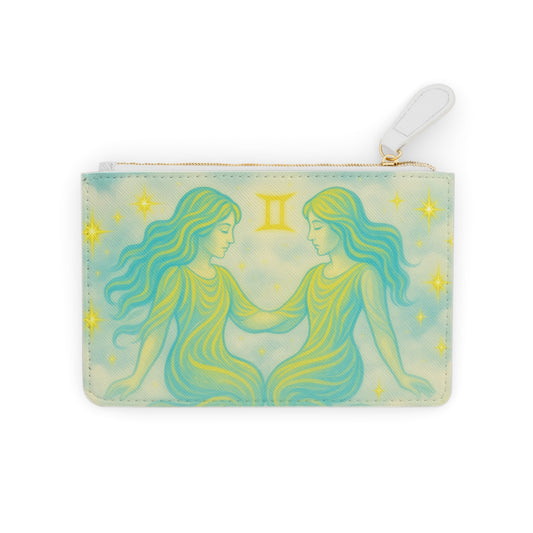 Gemini Mini Clutch Bag, Zodiac Clutch, Astrological Purse, Celestial Wallet, Gemini Gift, Astrology Accessory