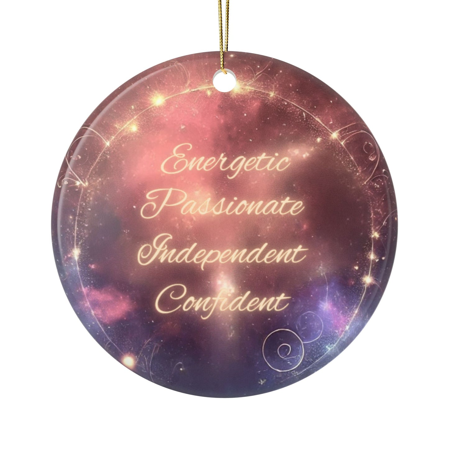 Aries Zodiac Ceramic Ornaments | 2-Sided Print for Celebrations & Decor
