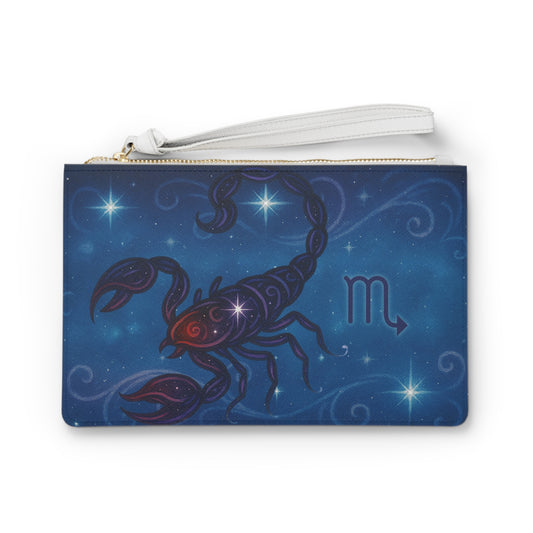 Zodiac Scorpio Clutch Bag - Celestial Scorpio Design for Astrology Lovers