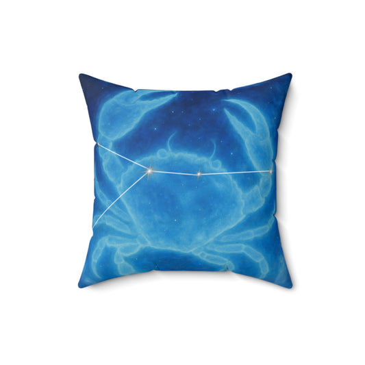 Cancer Zodiac Constellation Pillow - Celestial Home Decor