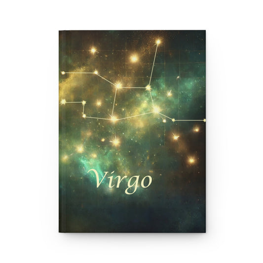 Virgo Hardcover Journal - Celestial Design for Astrology Lovers
