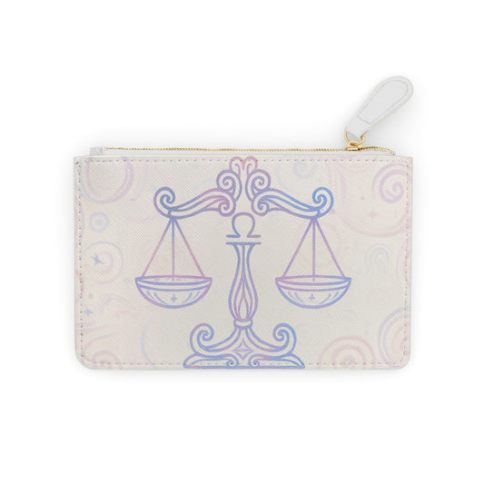 Libra Zodiac Mini Clutch Bag, Astrology Coin Purse, Gifts for Her, Zodiac Symbol Wallet, Libra Gifts, Astrology Accessories