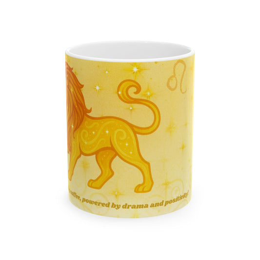Lion Ceramic Mug - 11oz & 15oz - Perfect for Coffee Lovers and Zodiac Enthusiasts