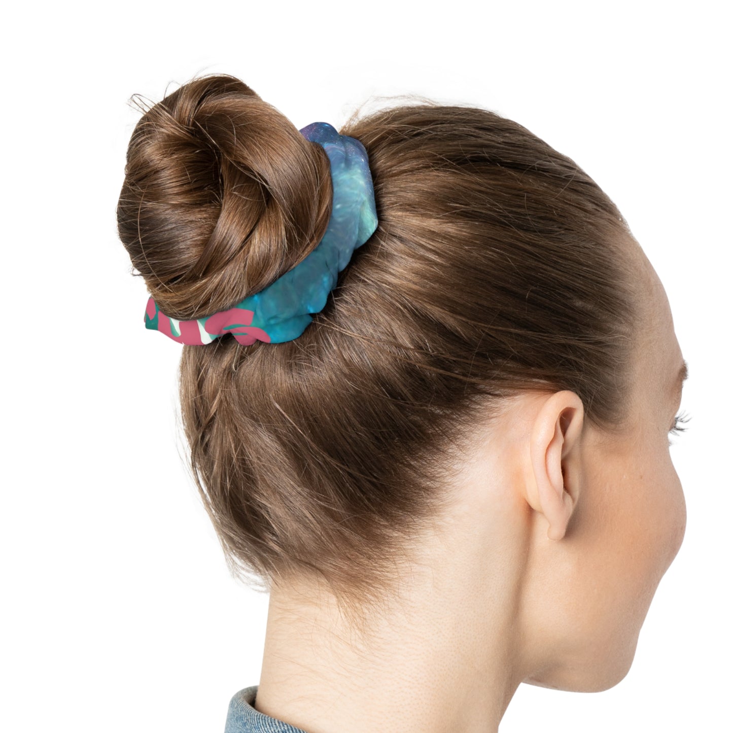 Taurus Galaxy Vibes Scrunchie - Colorful Cosmic Hair Accessory