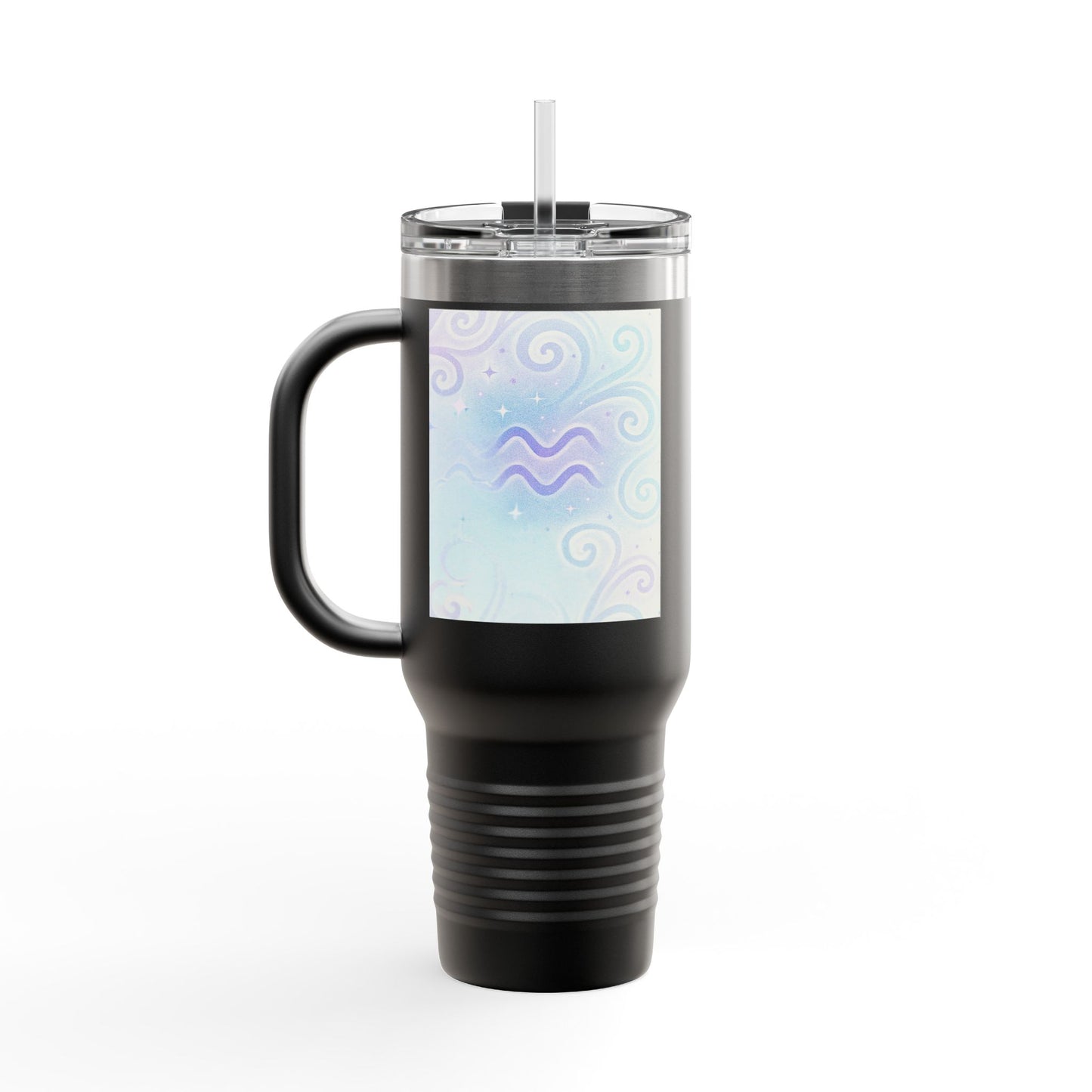 Aquarius-Themed Insulated Travel Mug, Perfect for Astrology Lovers, Gifts for Friends, Summer Road Trips, Relaxing Moments, Fun Hydration