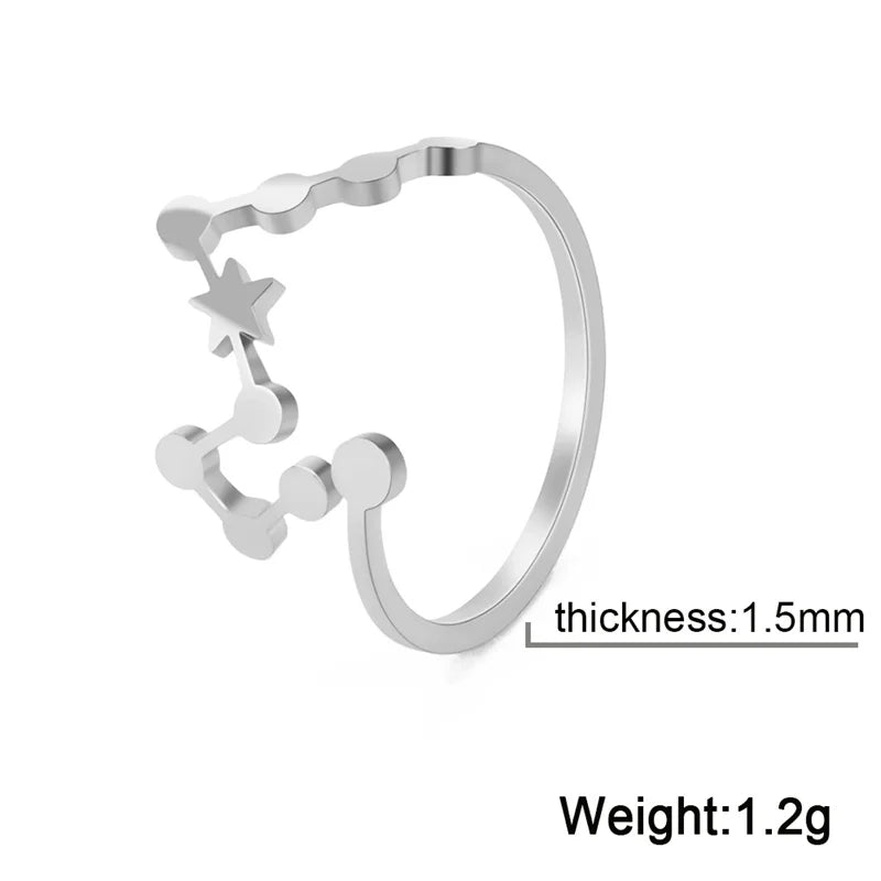 Cosmic Constellation Rings - 12 constellation rings, adjustable rings, gifts for astrology lovers