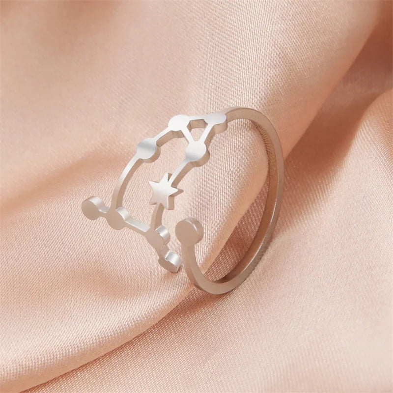 Cosmic Constellation Rings - 12 constellation rings, adjustable rings, gifts for astrology lovers
