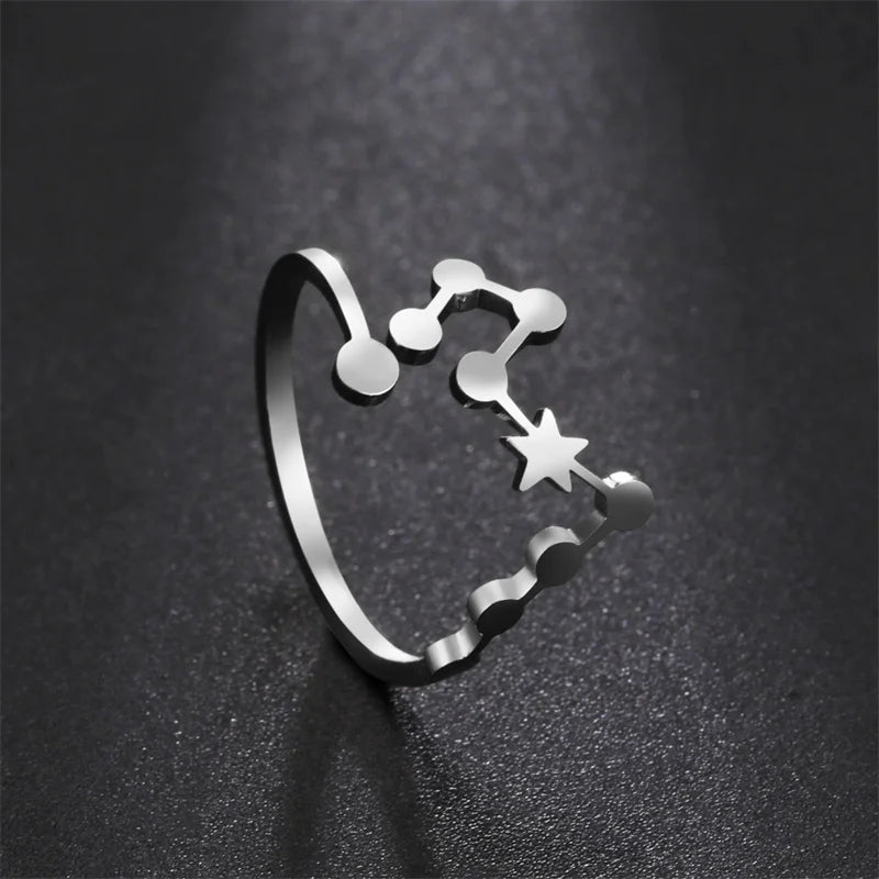 Cosmic Constellation Rings - 12 constellation rings, adjustable rings, gifts for astrology lovers