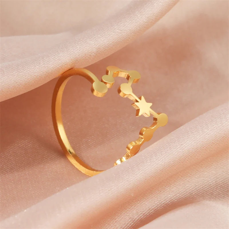 Cosmic Constellation Rings - 12 constellation rings, adjustable rings, gifts for astrology lovers